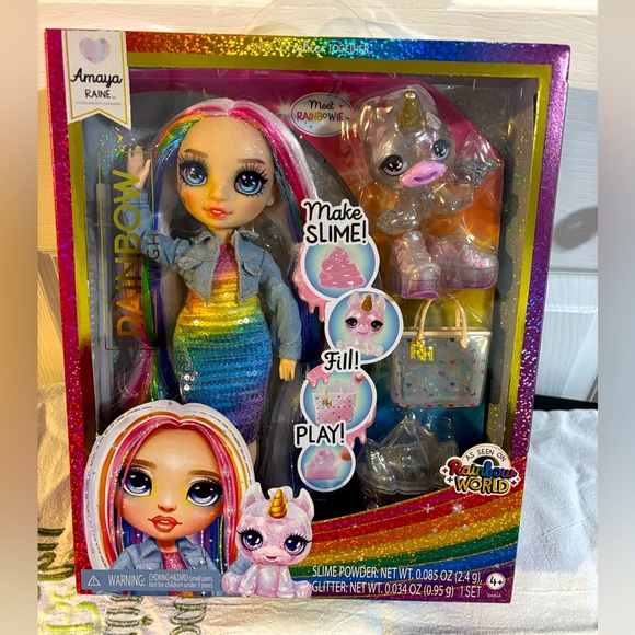 Rainbow High Other - Rainbow High Amaya Raine Doll with Unicorn